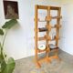 Bookcase on solid beech legs from the 80s