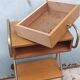 Table chevet vintage métal bois
