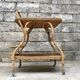 Rolling dessert in woven wicker bamboo rattan with 1950 bottle holder