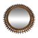 Round vintage mirror with bamboo edge