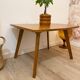 Solid wood coffee table, splayed legs - 1960s