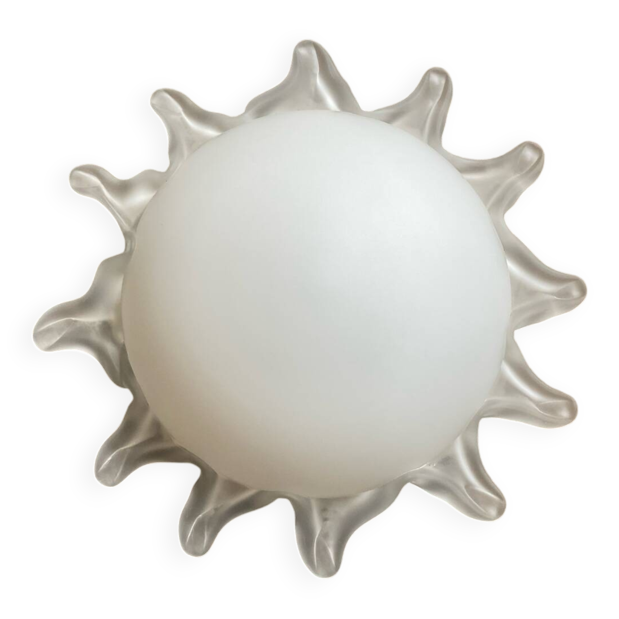 Vintage sun wall lamp in glass paste