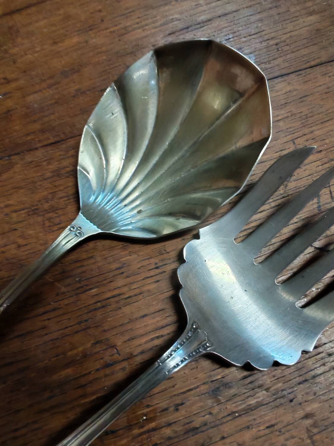 Silver-plated salad service