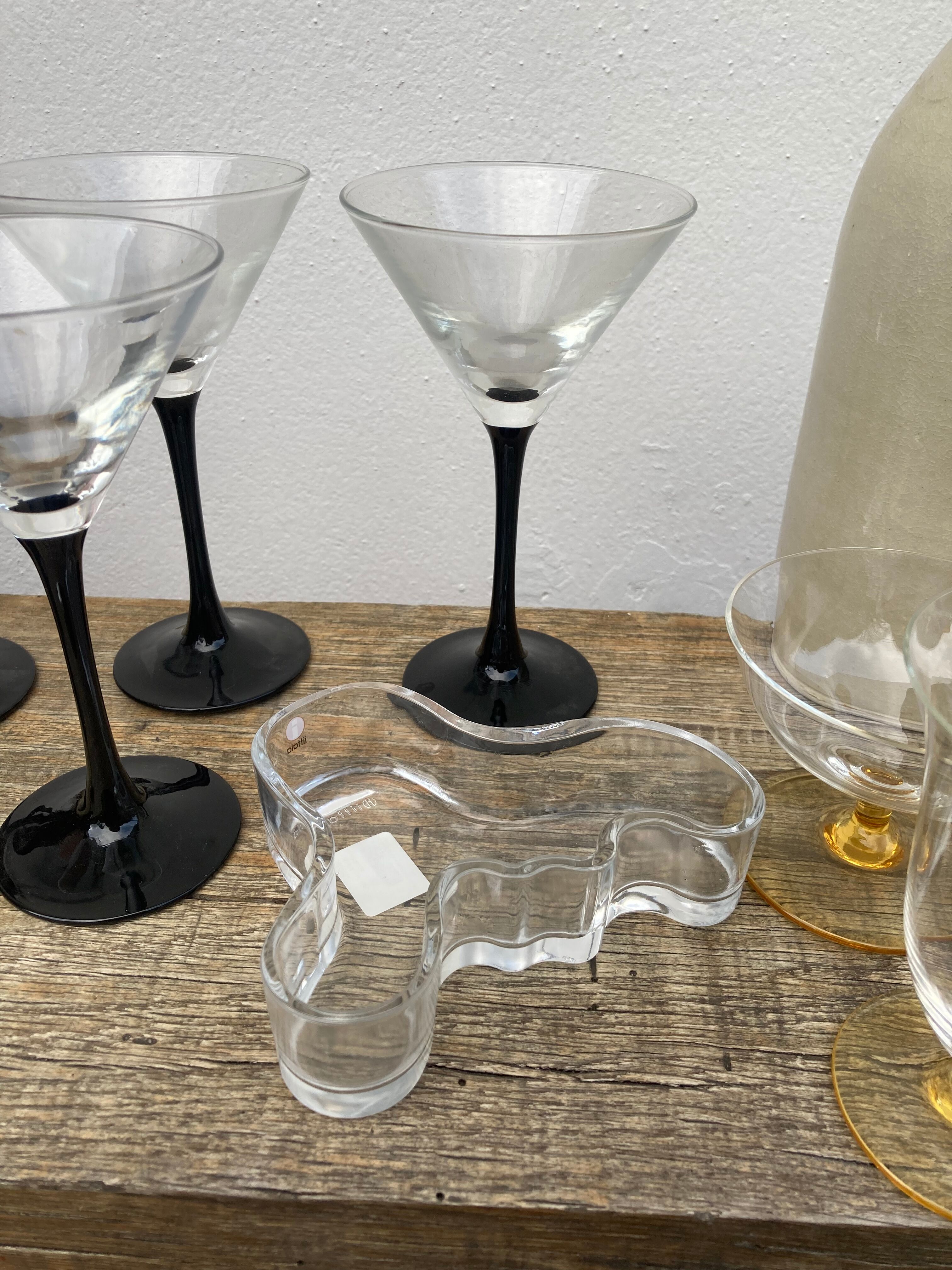 Vase scandinave Alvar Aalto en verre Iittala