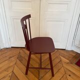 Chaise en bois, FDB Mobler J46 bordeaux
