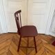 Wooden chair, FDB Mobler J46 burgundy