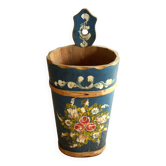 Handmade handpainted wooden umbrella stand - vintage