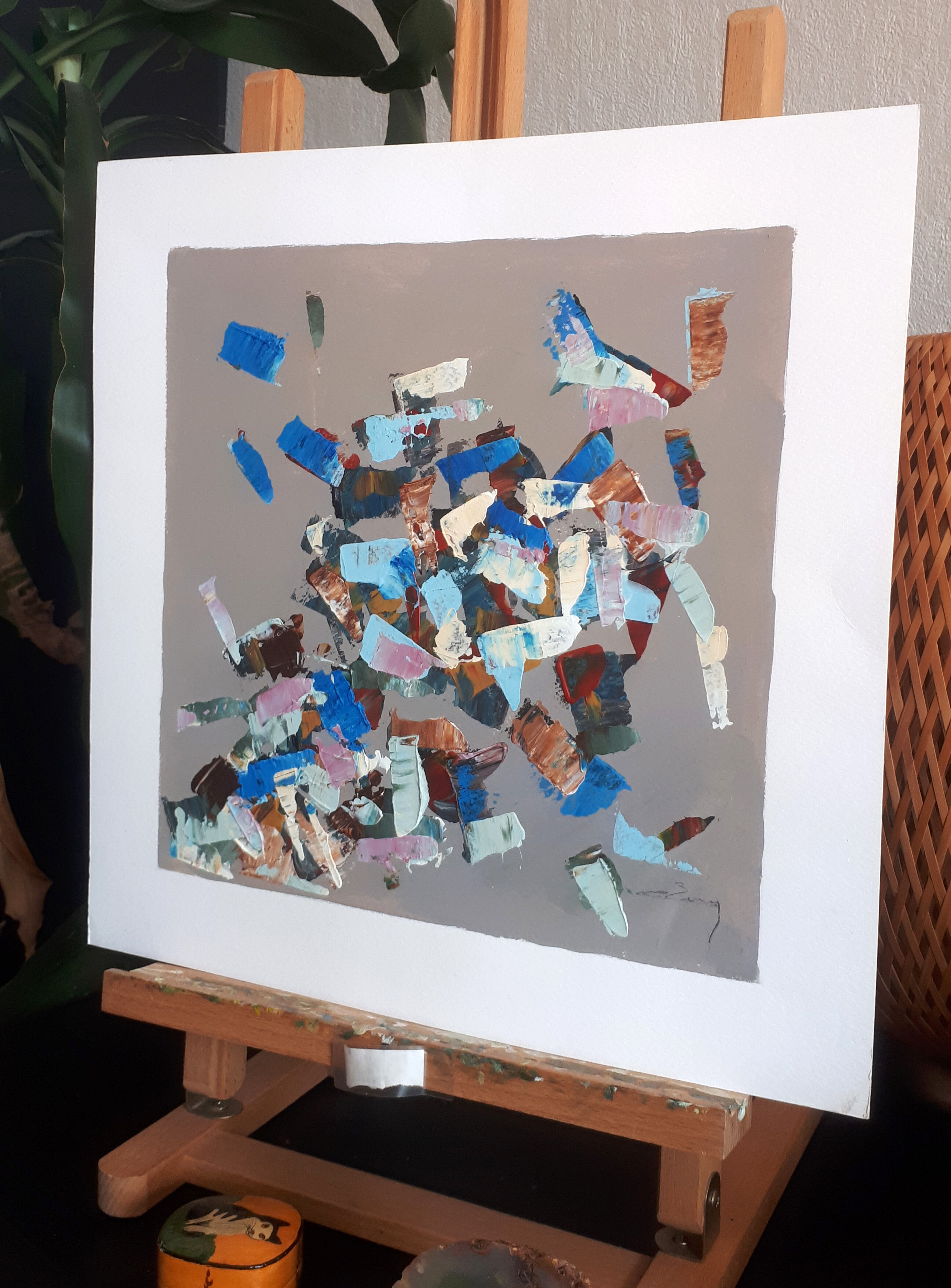 "composition abstraite" acrylique sur papier