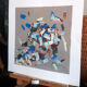 "composition abstraite" acrylique sur papier