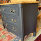 Renovated antique oak chest of drawers – 3 drawers – Marble top