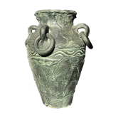 Terracotta amphora vase