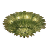 Luxe Impérial Monumental Vert Vénitien ” Feuilles Graniglia” en Verre de Murano