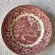 Series of 6 flat plates English earthenware