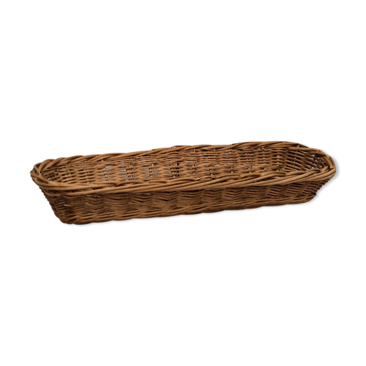 Long vintage rattan wicker basket dimensions
