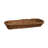 Corbeille longue en osier rotin vintage dimension