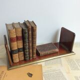Folding bookend in Wood and Brass late nineteenth early twentieth