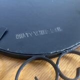 Miroir en fer forgé noir chaty vallauris années 50