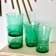 Lot de 4 verres vintage en verre vert