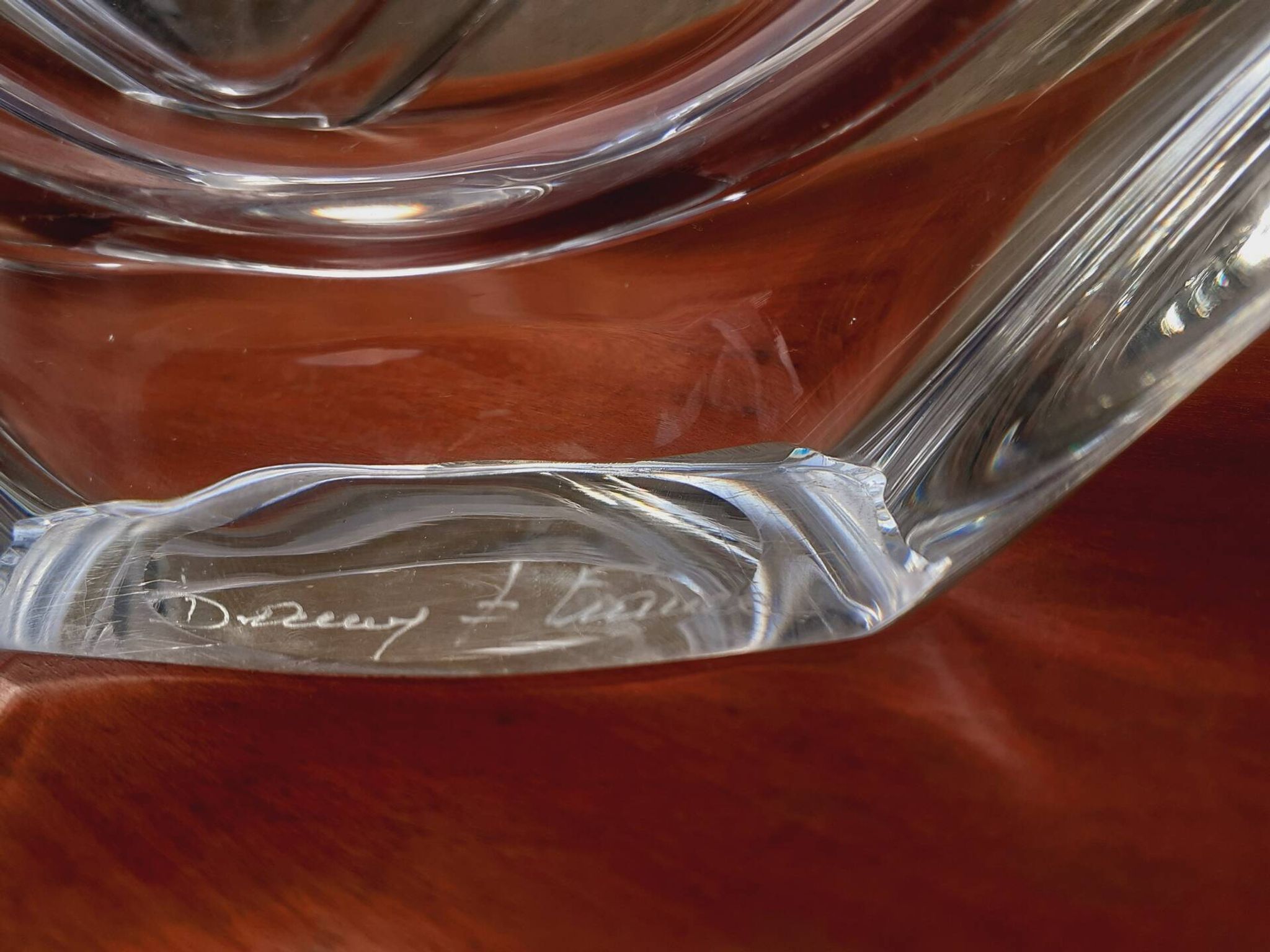 Paire de coupes/ Bougeoirs cristal de Daum