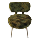 Vintage pelfran green furry chair