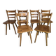 Set of 6 solid beech chairs by Adolf Schneck