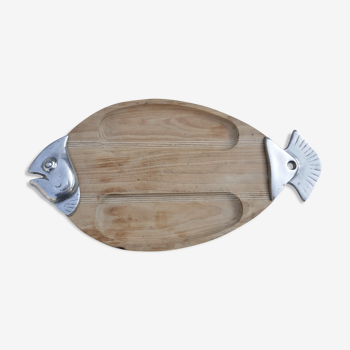 Planche à découper plateau vintage forme poisson