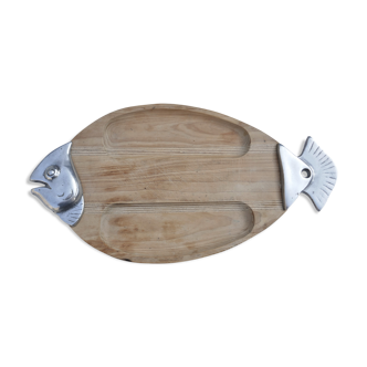 Vintage fish-shaped tray cutting board