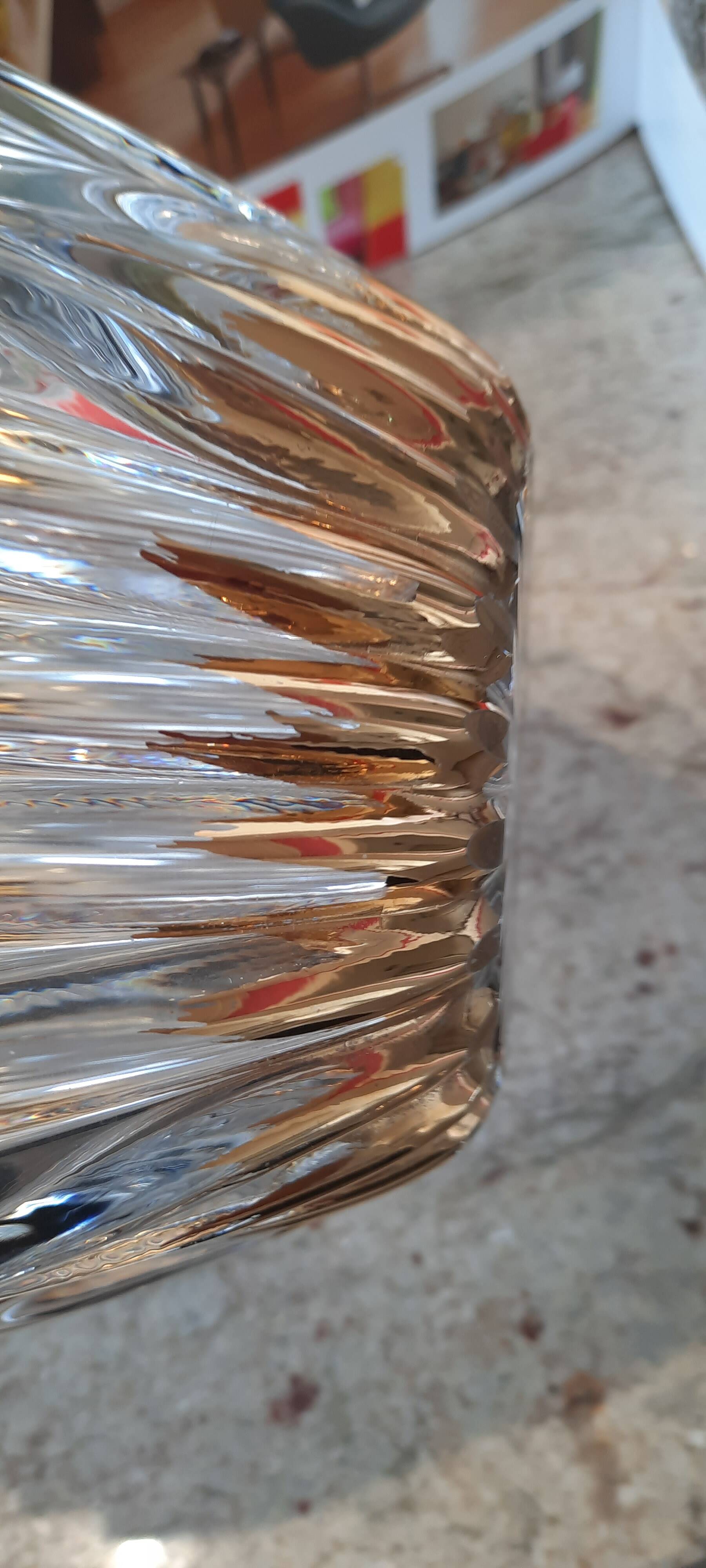 Vintage Bayel crystal vase bowl