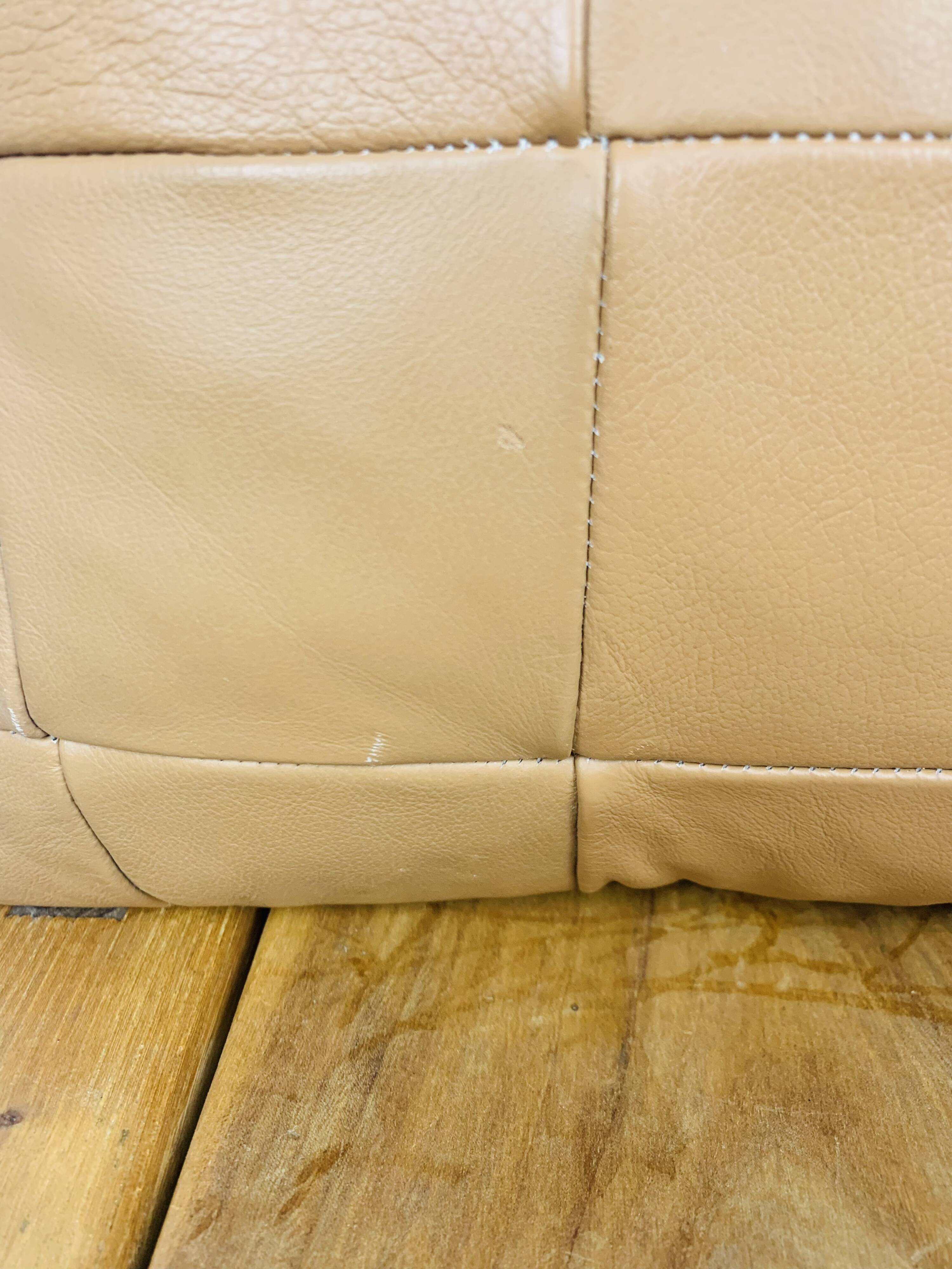 Vintage patchwork leather cushion