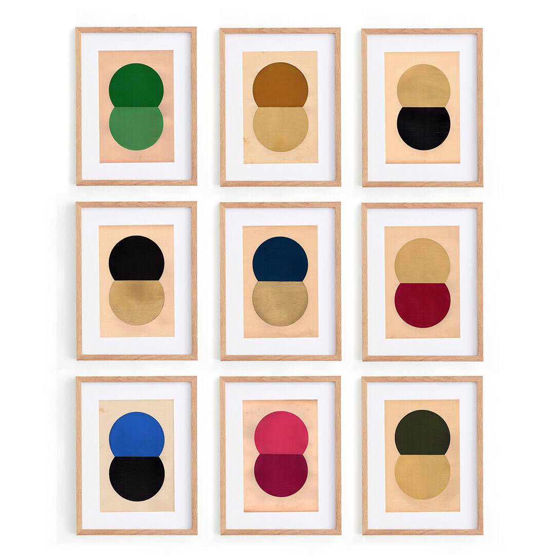 Collage on old paper - loki - pink - signed eawy