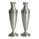 Pair of silver-plated flower vases