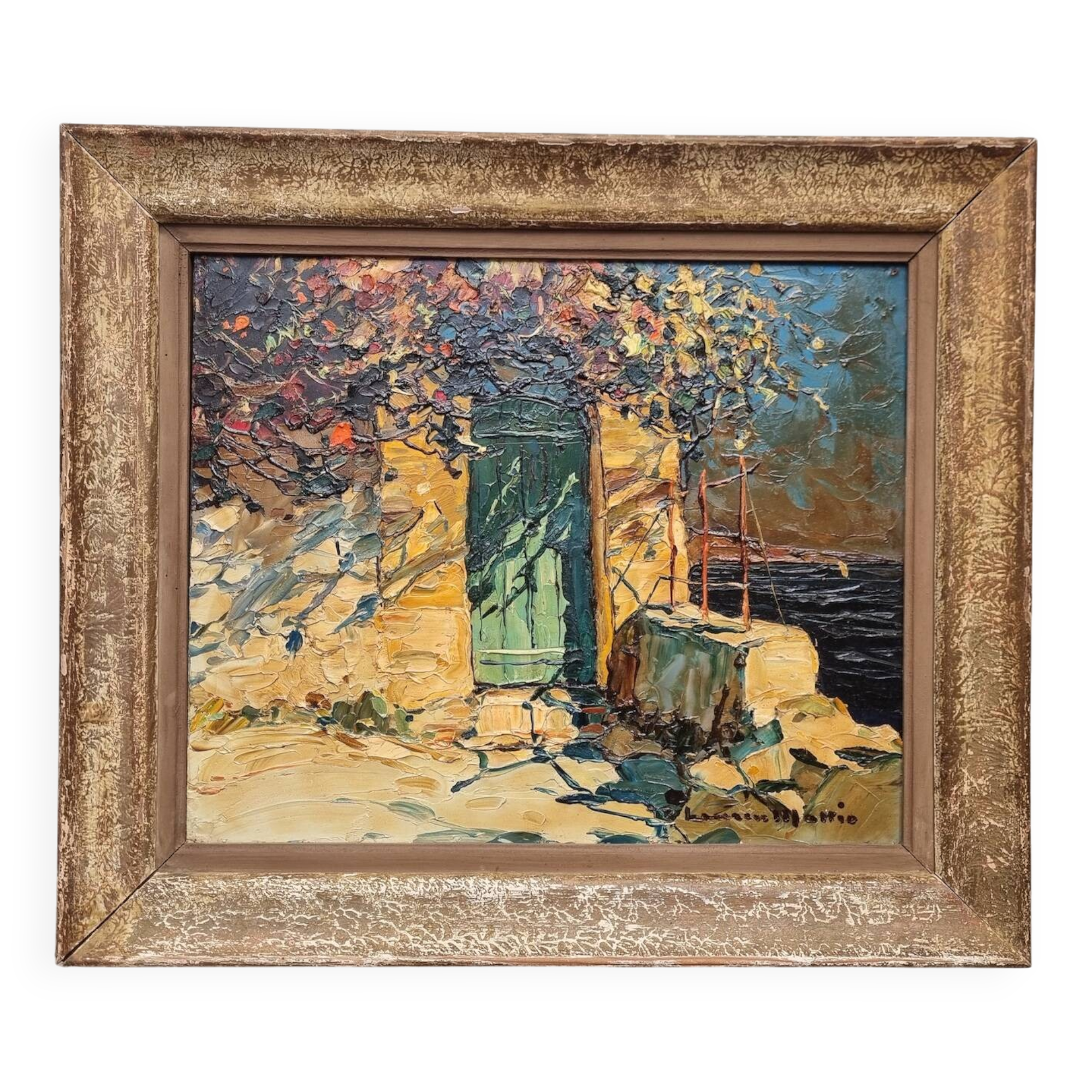 oil painting on wood by Laurent Mattio