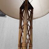 Floor lamp 60s design rattan