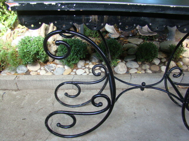 Old wrought iron console