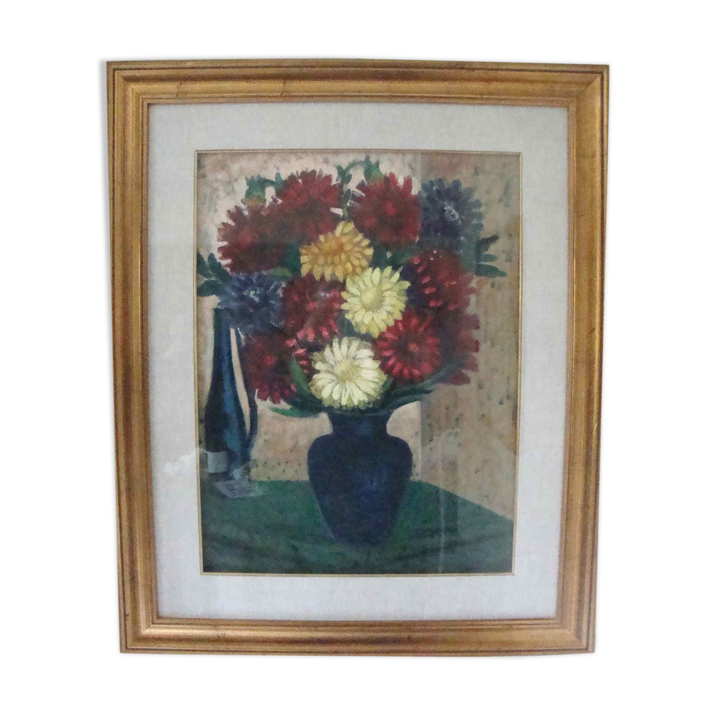 Old painting dahlias