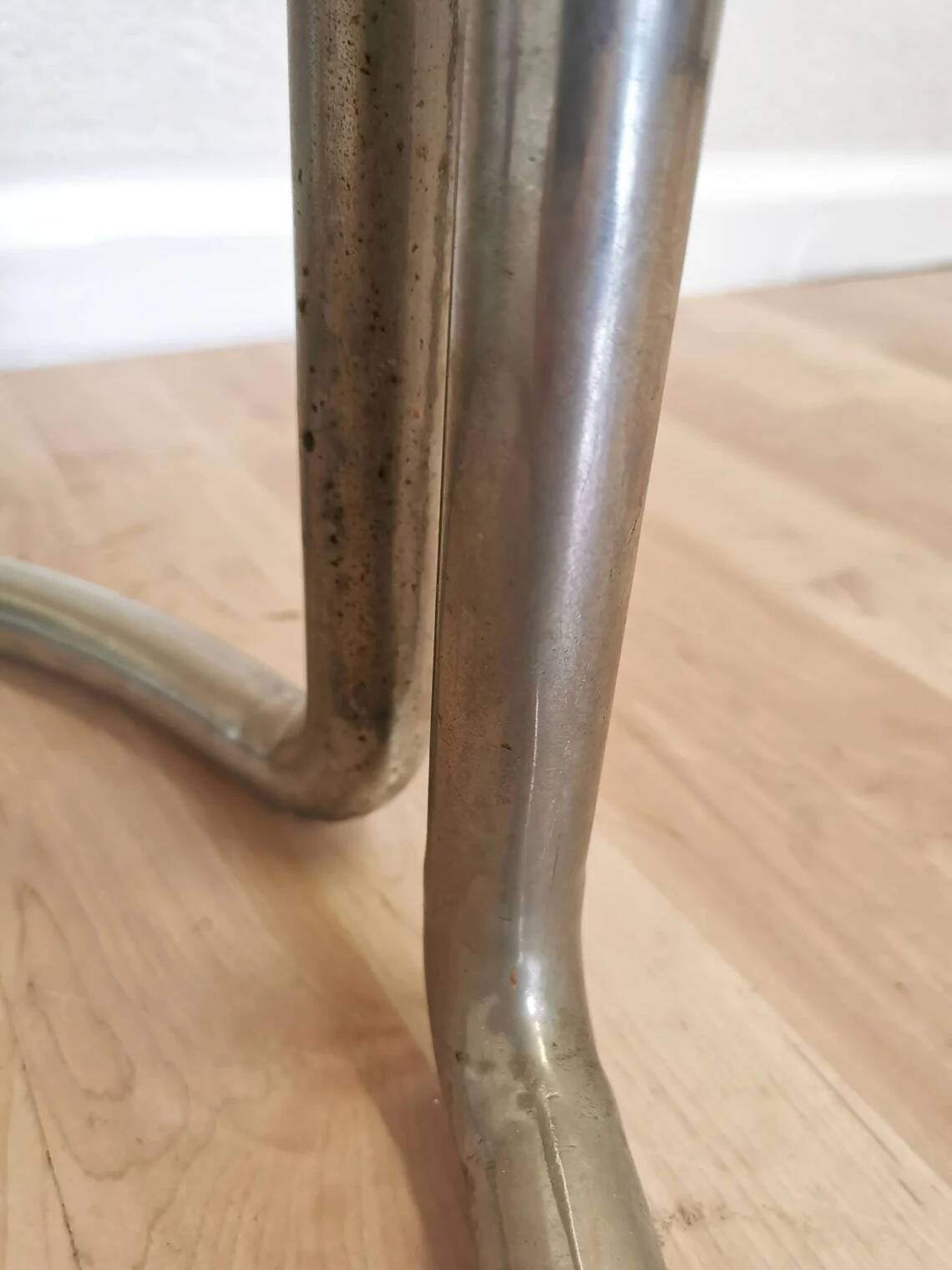 Vintage Yellow Bar Table: Chrome, 1970s High Coffee Table