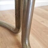 Vintage Yellow Bar Table: Chrome, 1970s High Coffee Table