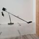 Important Fase Cisne chrome lamp, edition by Fase, 1980s.