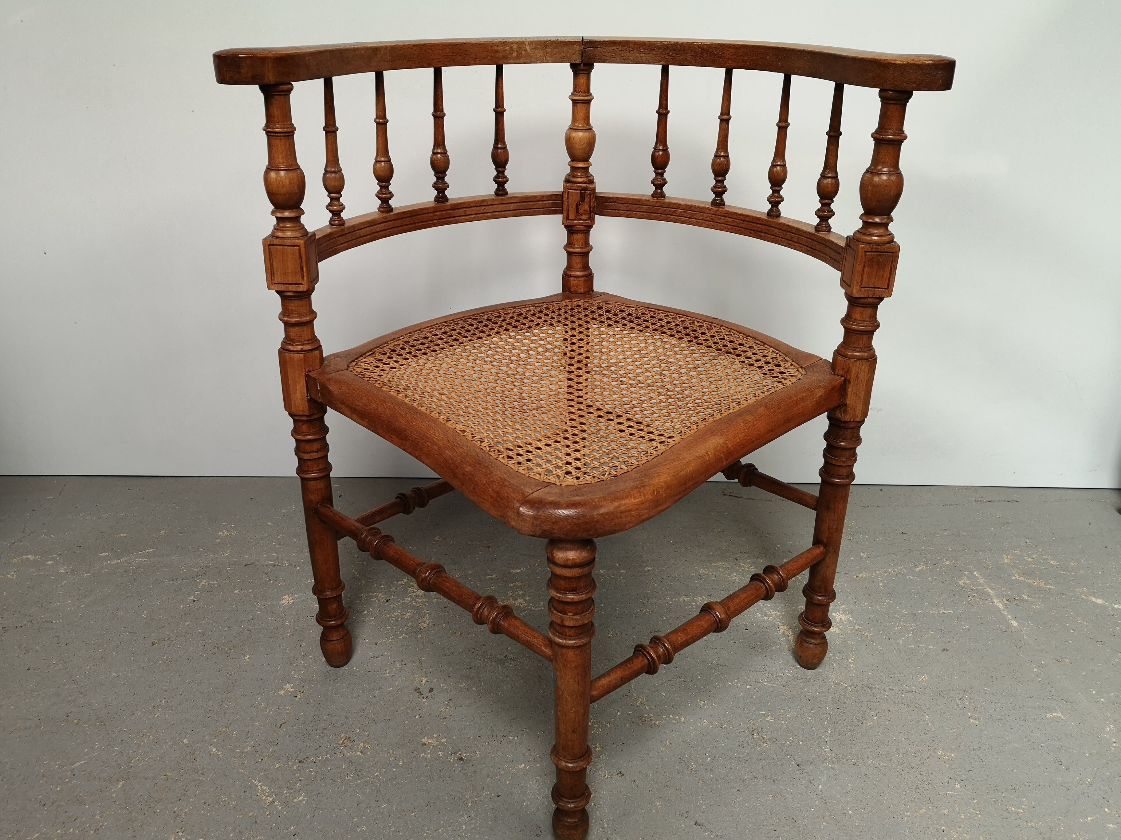 Vintage cane angle chair