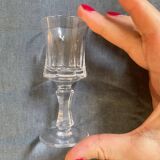 Set of small 6 vintage bohemian crystal glasses from the 70s