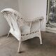 Banquette en rotin blanc
