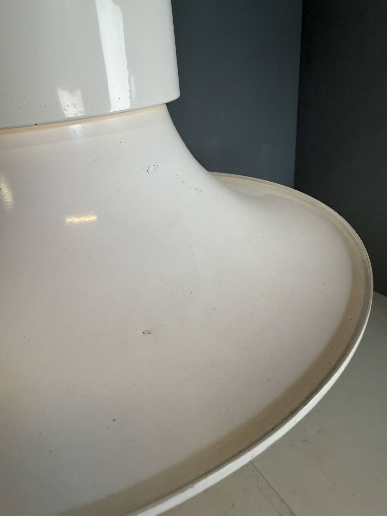 White 'Campana' hanging lamp by Joe Colombo for Stilnovo, Italy 1970s