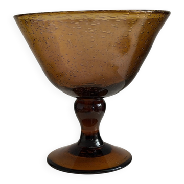 Saladier en verre soufflé de la verrerie de Biot