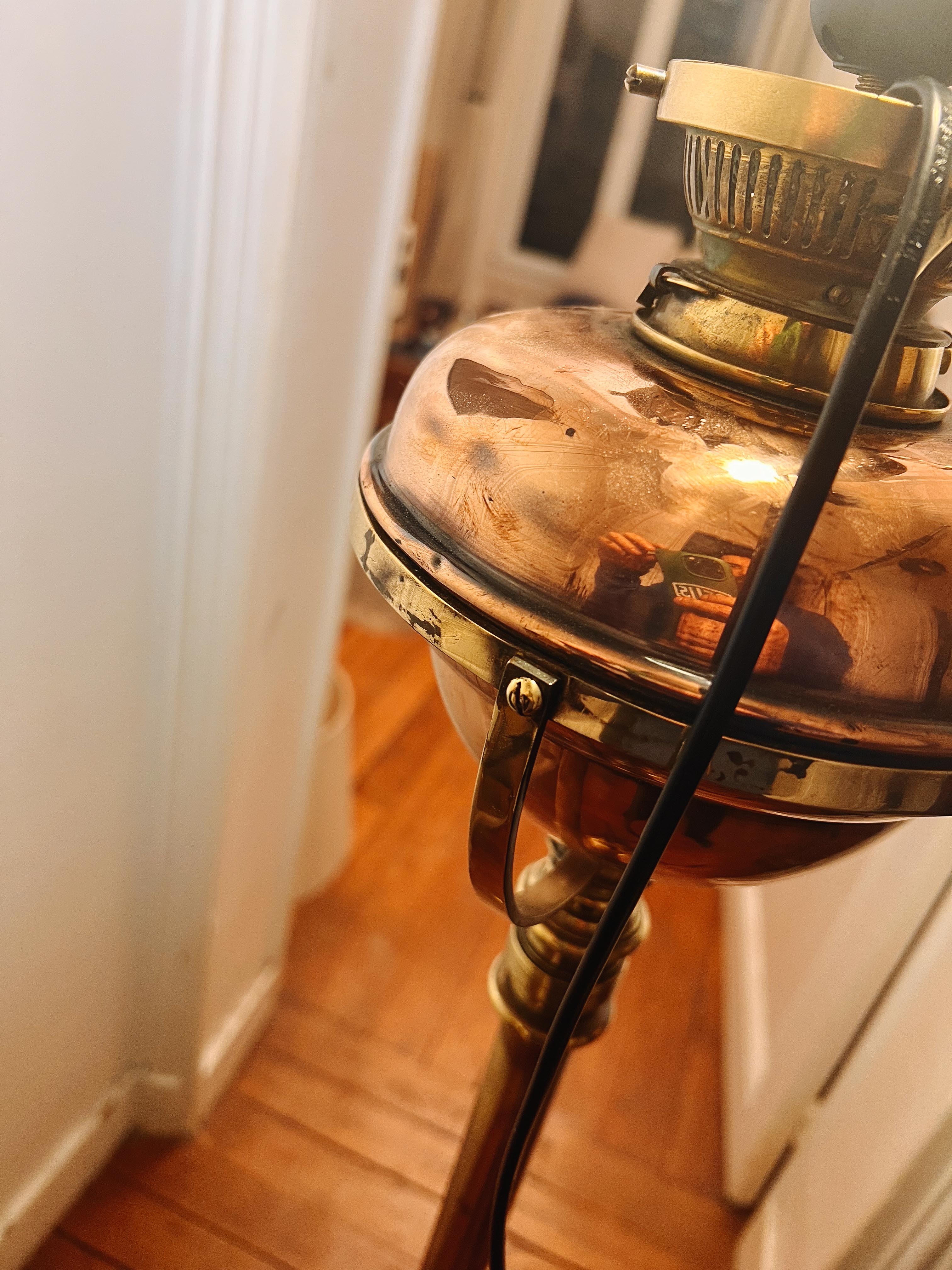 Art nouveau lamp Hinks's Boler N°2 duplex