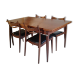 Extendable table and 60's chairs