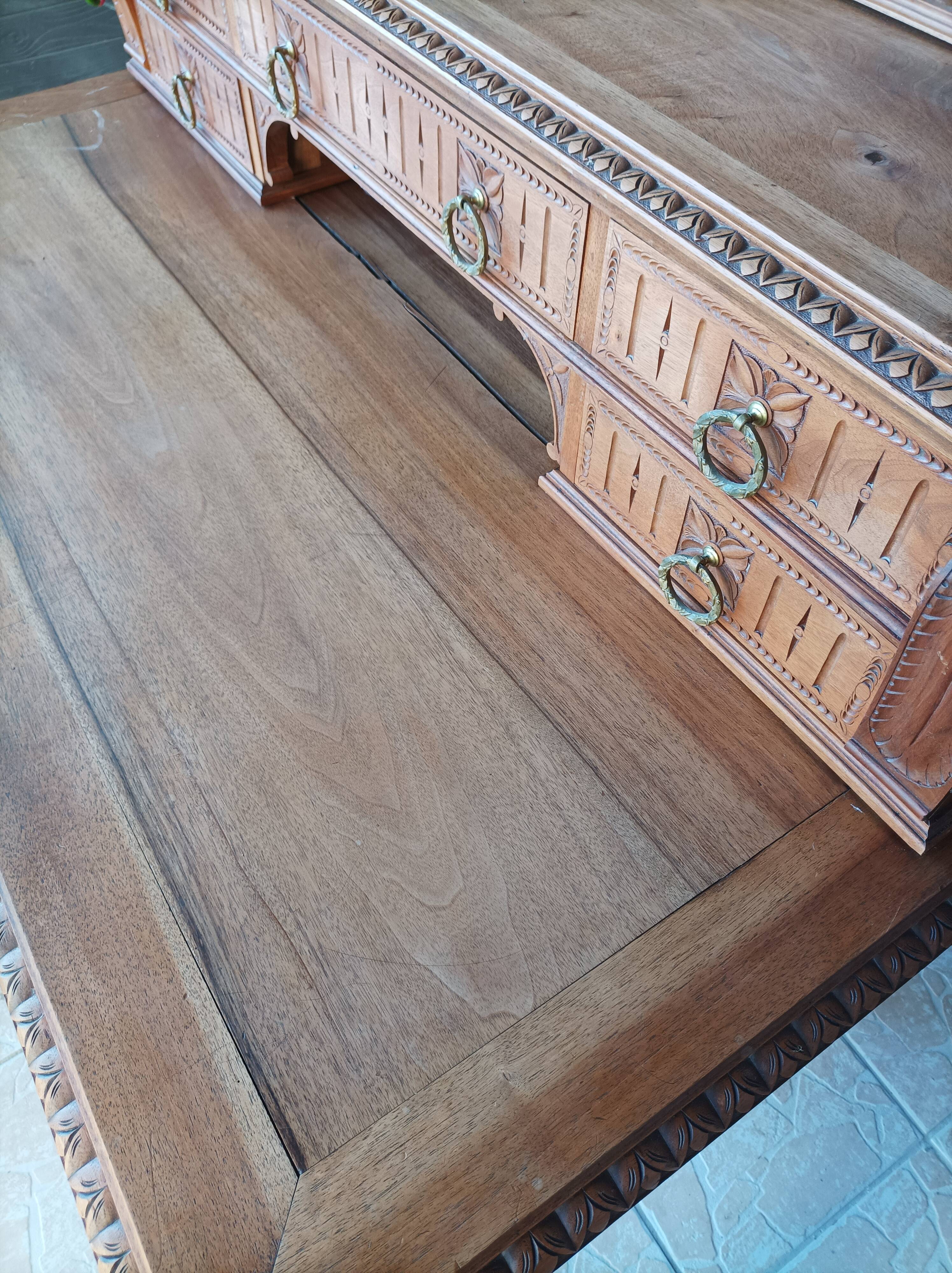 Louis XVI style walnut desk