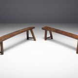 Brutalist Wabi Sabi Benches, France, 19th Century
