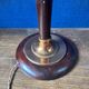 Mazda lamp – mahogany, copper and opaline – 1930s