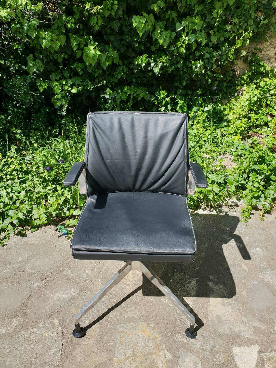 Fauteuil de bureau en cuir de Mario Ruiz