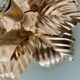 Vintage wall lamp golden leaves